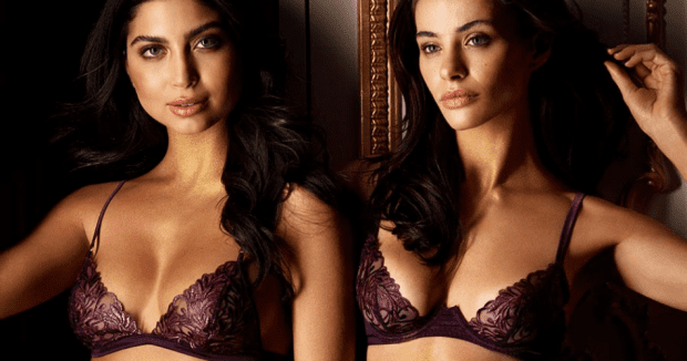 Coco de Mer Amalie Blackberry Lacquered Lace Plunge Bra, Brazilian Brief, Thong & Babydoll