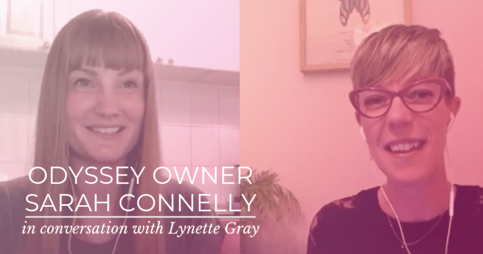 Odyssey Boutique Owner and Lingerie Fitting Expert Sarah Connelly in conversation with Life coach and meditation coach Lynette Gray