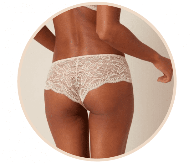 Ivory lace Brazilian brief by Simone Perele