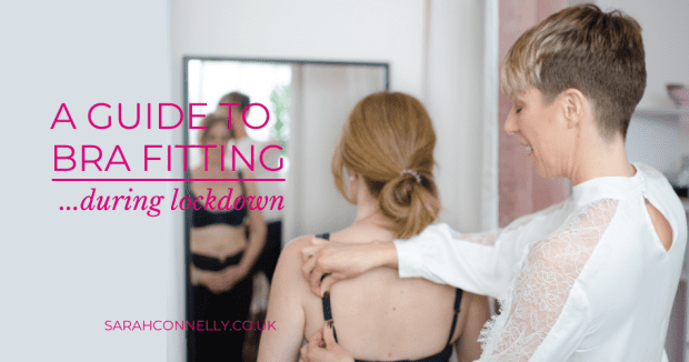 Woman having a professional bra fitting