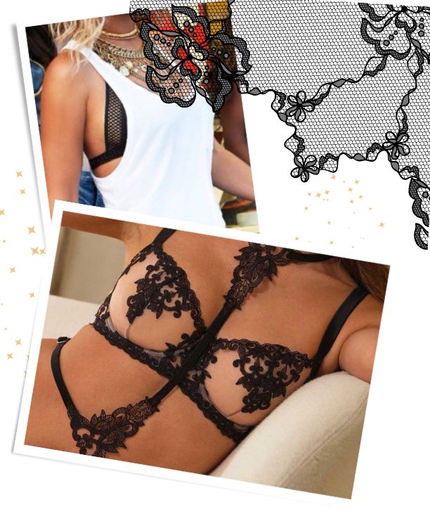 Sarah Connelly - luxury lingerie fitting & personal shopping experiences - underwear as outwear outfit ideas - black lace bralette harness outfit ideas