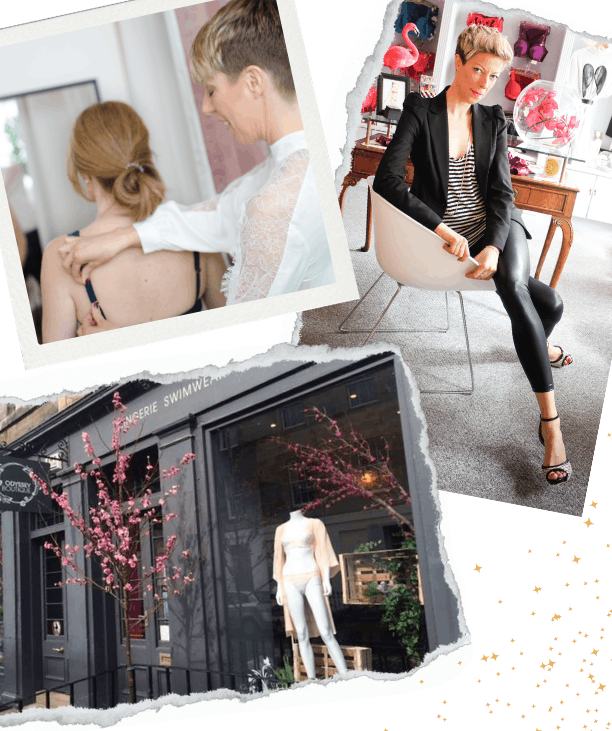 Sarah Connelly - Strategic partner for founder-led fashion & lifestyle brands | Fractional COO, Mentor & Wing-woman (Odyssey Boutique Edinburgh interior exterior customer experience collage)