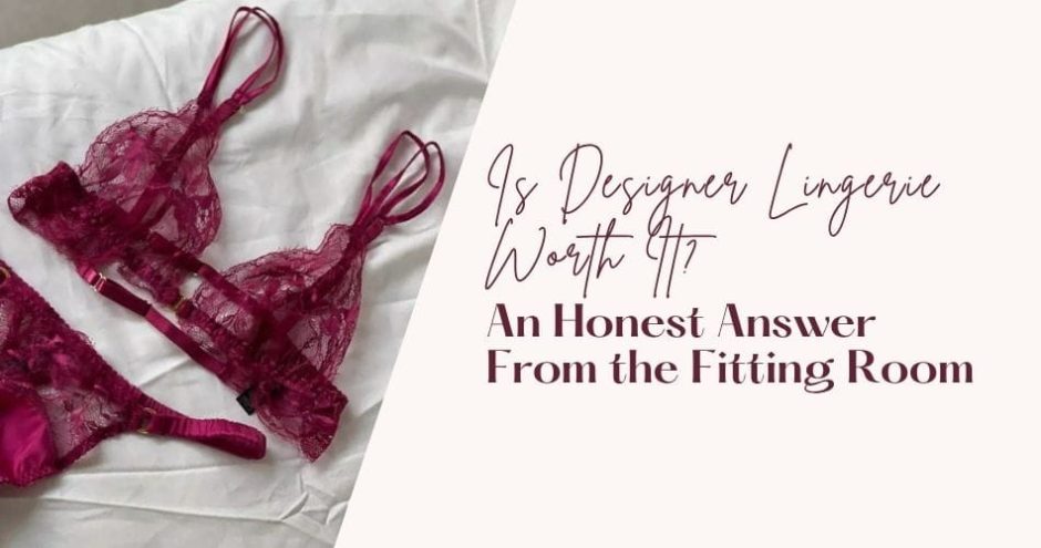 designer lingerie versus everyday lingerie flat lay comparison