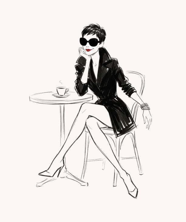 Business Woman at Cafe Table