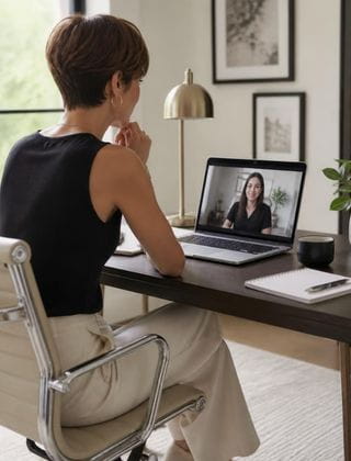 small business mentoring session - video call in progress